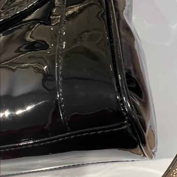 Gianni Bernini Black Patent Leather Shoulder Bag - Picture 13 of 17